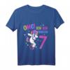 Kinder OMG Endlich 7 - Einhorn Geburtstags T-Shirt für Mädchen mit Regenbogen und Sternen, Perfekt für den 7. Geburtstag & Kinderparty