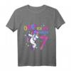 Kinder OMG Endlich 7 - Einhorn Geburtstags T-Shirt für Mädchen mit Regenbogen und Sternen, Perfekt für den 7. Geburtstag & Kinderparty