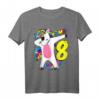Mädchen 8. Geburtstag Dabbing Einhorn T-Shirt - Lustiges Geburtstagsoutfit & Geschenk für 8-Jährige Mädchen