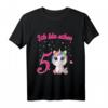Kinder Ich bin schon fünf Einhorn Mädchen T-Shirt - Süßes Geburtstagsoutfit für kleine Prinzessinnen zum 5. Geburtstag