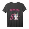 Kinder Ich bin schon fünf Einhorn Mädchen T-Shirt - Süßes Geburtstagsoutfit für kleine Prinzessinnen zum 5. Geburtstag