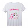 Kinder Ich bin schon fünf Einhorn Mädchen T-Shirt - Süßes Geburtstagsoutfit für kleine Prinzessinnen zum 5. Geburtstag