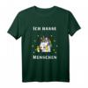 Ich hasse Menschen Einhorn T-Shirt mit Mittelfinger Hoch - Rebellisches Shirt für Einhorn-Fans & Humorliebhaber