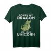 Drache Einhorn T-Shirt | My Dragon Ate Your Unicorn - Lustiges Fantasy T-Shirt als Geschenk für Drachen- und Einhorn-Liebhaber