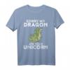 Drache Einhorn T-Shirt | My Dragon Ate Your Unicorn - Lustiges Fantasy T-Shirt als Geschenk für Drachen- und Einhorn-Liebhaber