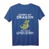 Drache Einhorn T-Shirt | My Dragon Ate Your Unicorn - Lustiges Fantasy T-Shirt als Geschenk für Drachen- und Einhorn-Liebhaber