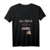 Damen All I NEED IS YOGA COFFEE AND MY EINHORN V-Ausschnitt T-Shirt – Perfektes Geschenk für Yoga-, Kaffee- und Einhorn-Fans