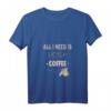 Damen All I NEED IS YOGA COFFEE AND MY EINHORN V-Ausschnitt T-Shirt – Perfektes Geschenk für Yoga-, Kaffee- und Einhorn-Fans