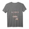 Damen All I NEED IS YOGA COFFEE AND MY EINHORN V-Ausschnitt T-Shirt – Perfektes Geschenk für Yoga-, Kaffee- und Einhorn-Fans