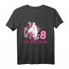 Kinder 8. Geburtstag Mädchen Pferd & Einhorn T-Shirt - Perfekt für Pferde- und Einhornliebhaberinnen bei Geburtstagsfeiern