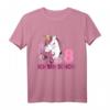 Kinder 8. Geburtstag Mädchen Pferd & Einhorn T-Shirt - Perfekt für Pferde- und Einhornliebhaberinnen bei Geburtstagsfeiern