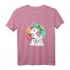 Weinhorn Einhorn JGA Party T-Shirt für Frauen – Wein Königinnen Motiv, Braut & Freundinnen, Buntes Feier-Shirt für Junggesellinnenabschied & Geburtstag