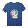 Weinhorn Einhorn JGA Party T-Shirt für Frauen – Wein Königinnen Motiv, Braut & Freundinnen, Buntes Feier-Shirt für Junggesellinnenabschied & Geburtstag