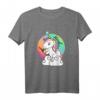Weinhorn Einhorn JGA Party T-Shirt für Frauen – Wein Königinnen Motiv, Braut & Freundinnen, Buntes Feier-Shirt für Junggesellinnenabschied & Geburtstag