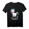 Das ist mir scheißegal T-Shirt - Lustiges Einhorn Kacke Regenbogen Design für Freunde & Partner, originelles Geschenk