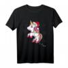 Süßes Einhorn in Lichterkette Weihnachts T-Shirt – Originelle Geschenkidee für Einhorn-Fans und festliche Weihnachtskleidung für Damen und Herren