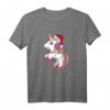 Süßes Einhorn in Lichterkette Weihnachts T-Shirt – Originelle Geschenkidee für Einhorn-Fans und festliche Weihnachtskleidung für Damen und Herren