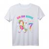Kinder 7. Geburtstag Mädchen Einhorn T-Shirt - Buntes Party-Outfit für den 7. Geburtstag, perfekt als Geschenk und Hingucker in Schule & Party