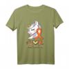 Multiple Sklerose Awareness Orange MS-Schleife Einhorn T-Shirt – Unterstützung und Bewusstsein für MS-Kämpfer, ideales Geschenk für Überlebende