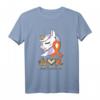 Multiple Sklerose Awareness Orange MS-Schleife Einhorn T-Shirt – Unterstützung und Bewusstsein für MS-Kämpfer, ideales Geschenk für Überlebende
