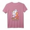 Multiple Sklerose Awareness Orange MS-Schleife Einhorn T-Shirt – Unterstützung und Bewusstsein für MS-Kämpfer, ideales Geschenk für Überlebende