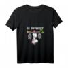 Damen Einhorn Fledermaus Märchen Be Different T-Shirt mit V-Ausschnitt – Lustiges Fantasy Design für Frauen und Mädchen