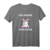 Ich hasse Menschen Einhorn T-Shirt - Rebellisches Party-Shirt mit Baby Mittelfinger Design für Einhorn-Fans