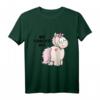 Einhorn Kinder T-Shirt mit Botschaft 'Nur Verrückte hier' - Buntes NICI Shirt für Kinder mit Faultier, Lama & Alpaka Design
