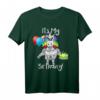 Lustiges Einhorn Geburtstag T-Shirt mit Torte & Ballons – Perfekt für Kinderpartys, Mädchen & Jungen