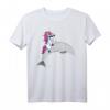 Delfin T-Shirt mit Einhorn, das auf einem Delfin reitet - Lustiges Geschenk für Delfin- und Einhorn-Fans
