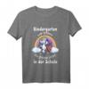 Einhorn Einschulung Shirt für Mädchen - Glitzerndes Schulkind T-Shirt zum Schulanfang & Kindergartenabschied, Perfektes Geschenk für Erstklässler