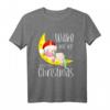 Weck mich auf zu Weihnachten Kinder Geschenk Süßes Einhorn T-Shirt mit Weihnachtsmotiv für Mädchen & Familien