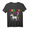 Kinder Geburtstag T-Shirt für Mädchen 7 Jahre - Süßes Einhorn mit 'Endlich 7' Motiv für den Kindergeburtstag