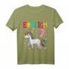 Kinder Geburtstag T-Shirt für Mädchen 7 Jahre - Süßes Einhorn mit 'Endlich 7' Motiv für den Kindergeburtstag