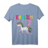 Kinder Geburtstag T-Shirt für Mädchen 7 Jahre - Süßes Einhorn mit 'Endlich 7' Motiv für den Kindergeburtstag