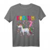 Kinder Geburtstag T-Shirt für Mädchen 7 Jahre - Süßes Einhorn mit 'Endlich 7' Motiv für den Kindergeburtstag