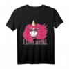 Lustiges Rockmusik Metalcore Einhorn T-Shirt mit 'I Love Metal' - Perfektes Geschenk für Metal- und Rockfans, Konzert und Festival Outfit