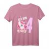 Kinder Einhorn T-Shirt - Ich bin 4 Jahre 4. Geburtstag, Süßes Motiv, Perfekt als Geschenk für Jungen und Mädchen zum Kindergeburtstag