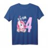 Kinder Einhorn T-Shirt - Ich bin 4 Jahre 4. Geburtstag, Süßes Motiv, Perfekt als Geschenk für Jungen und Mädchen zum Kindergeburtstag