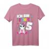 Ich Bin Schon 5 Einhorn T-Shirt für Mädchen - Niedliches Design zum 5. Geburtstag, Perfekt für Geburtstagsfeiern