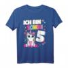 Ich Bin Schon 5 Einhorn T-Shirt für Mädchen - Niedliches Design zum 5. Geburtstag, Perfekt für Geburtstagsfeiern