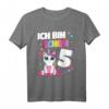 Ich Bin Schon 5 Einhorn T-Shirt für Mädchen - Niedliches Design zum 5. Geburtstag, Perfekt für Geburtstagsfeiern