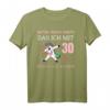 Lustiges Einhorn T-Shirt zum 30. Geburtstag für Damen - Bitte kein Neid weil ich so gut aussehe, originelles Party-Shirt für Frauen