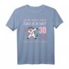 Lustiges Einhorn T-Shirt zum 30. Geburtstag für Damen - Bitte kein Neid weil ich so gut aussehe, originelles Party-Shirt für Frauen