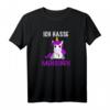 Ich hasse Menschen T-Shirt – Süßes Böses Einhorn mit Aufdruck, ideales Geschenk für Einhorn-Liebhaber zu Geburtstag & Weihnachten
