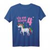 Ich Bin Schon 4 Jahre Einhorn Mädchen T-Shirt - Perfektes Geburtstagsgeschenk für 4-Jährige, Einhörner & Ponys Liebe, Ideal für Kindergarten & Kindergeburtstag