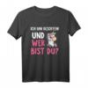 Ich bin Besoffen und wer bist du? Lustiges Einhorn T-Shirt für Partys, Sauf- und Kneipen Touren – Perfekt als Geschenk für Freunde und Familie