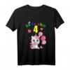 Kinder 4. Geburtstag Mädchen - Süßes Einhorn T-Shirt mit Spruch 'Ich bin schon 4' für kleine Fabelwesen-Fans & Prinzessinnen