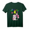 Kinder 4. Geburtstag Mädchen - Süßes Einhorn T-Shirt mit Spruch 'Ich bin schon 4' für kleine Fabelwesen-Fans & Prinzessinnen