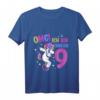 Kinder OMG Endlich 9 - Einhorn T-Shirt für den 9. Geburtstag, mit Regenbogen & Sternen, Perfekt als Geschenk oder Party-Outfit für kleine Prinzessinnen